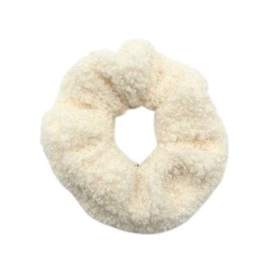 Cream Teddy Scrunchie