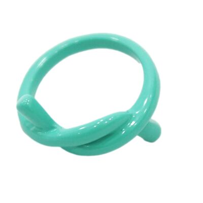 Mint Knot Metal Coated Ring