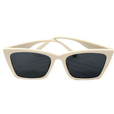 Cream Frame Dark Lenses Cat Eye Sunglasses