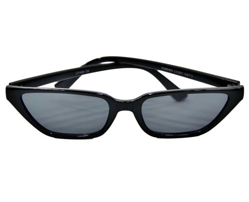 Slim Cat Eye Sunglasses Black