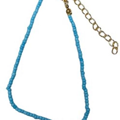 Bracelet de Cheville Perlé Bleu