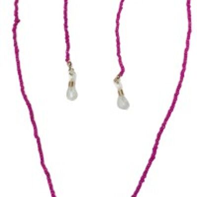 Fuchsia Beaded Sunglasses Chain