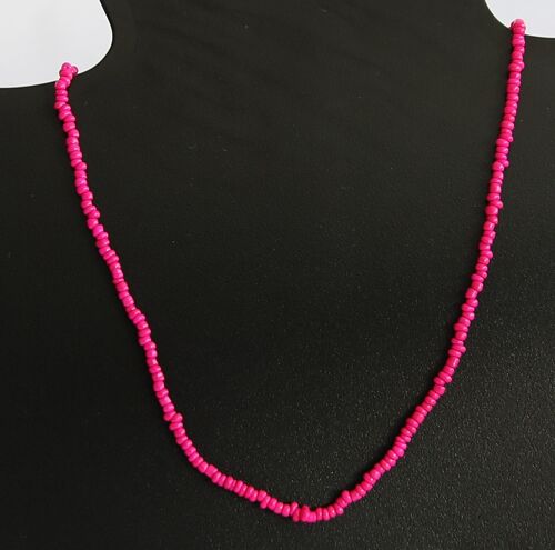 Fuchsia Beaded Necklace