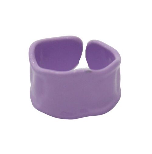 Lilac Wide Metal Coated Ring