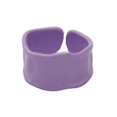 Lilac Wide Metal Coated Ring