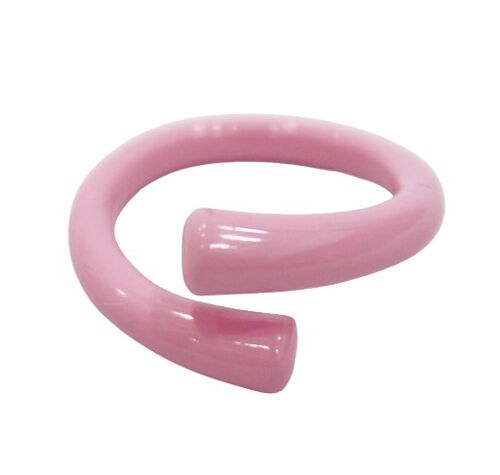 Pink Twist Metal Coated Ring