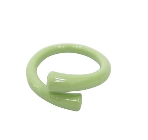 Sage Green Twist Metal Coated Ring