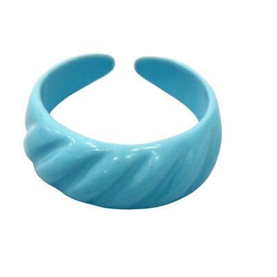 Light Blue Metal Coated Ring