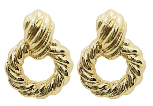 Gold Twist Earrings