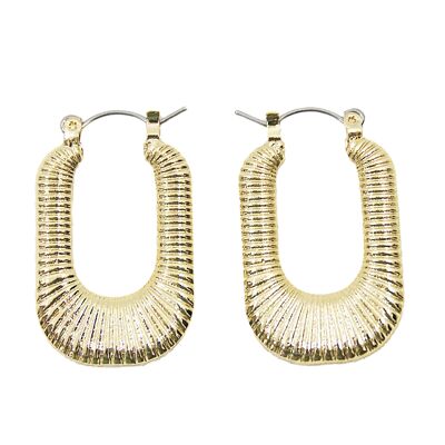 Gold Rectangle Earrings