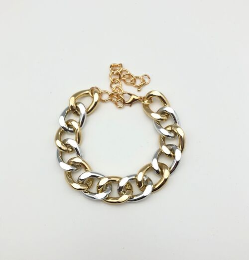 Gold and Silver Mixed Metals Bracelet