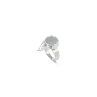 Azalée - Verstellbarer Ring 10mm - Silber / G.