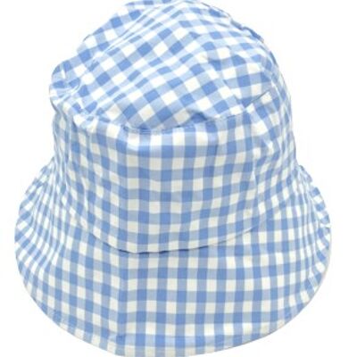Light Blue Gingham Bucket Hat
