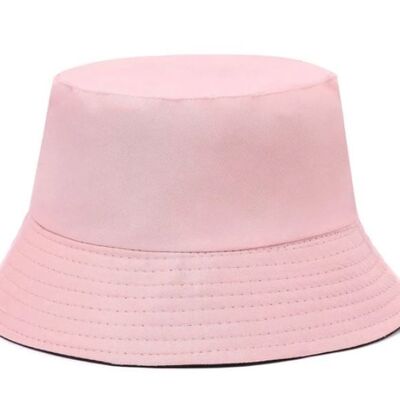 Pink and Black Reversible Bucket Hat