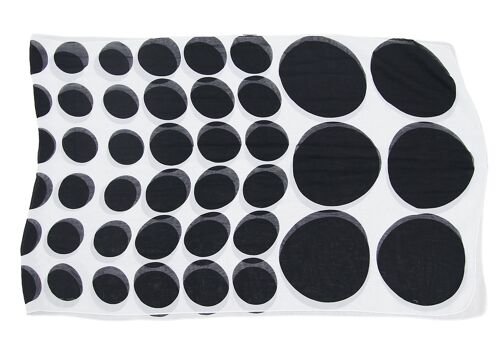 White and Black Polka Scarf