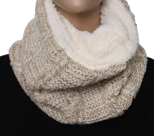 Cream Thick Knitted Snood