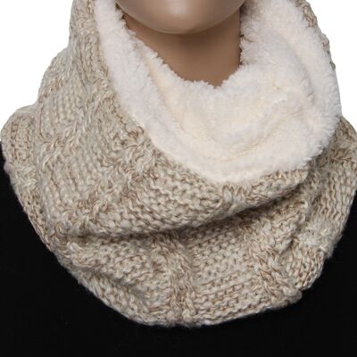 Cream Thick Knitted Snood