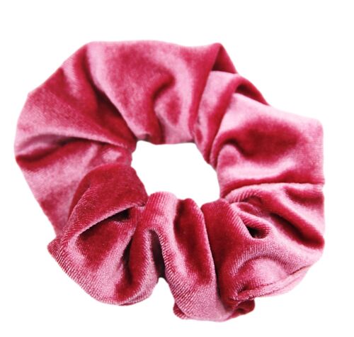 Pink Velvet Scrunchie