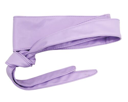 Lilac Faux Leather PU Tie Up Belt