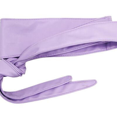 Lilac Faux Leather PU Tie Up Belt