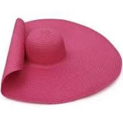 Fuchsia 80cm Straw Floppy Hat