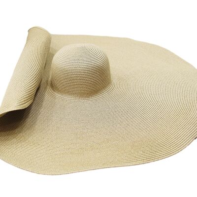 Tan 80cm Straw Floppy Hat