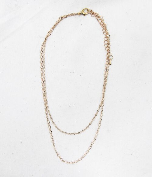 Delicate double chain necklace