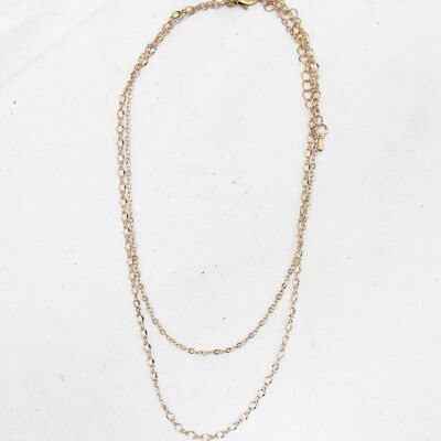 Delicate double chain necklace