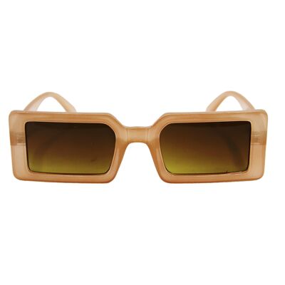 Brown Rectangle Frame Sunglasses