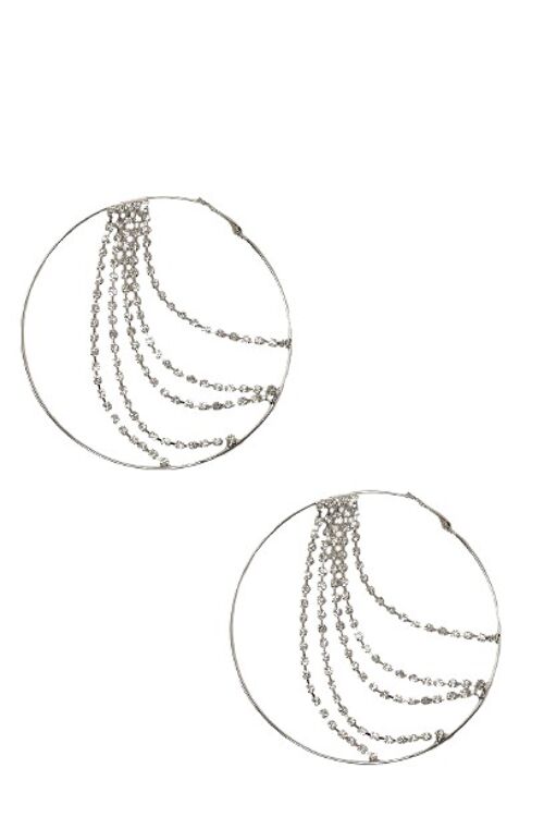 Diamante Draped Chains Earrings