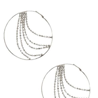 Diamante Draped Chains Earrings