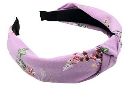 Pink Floral Twist Knot Headband