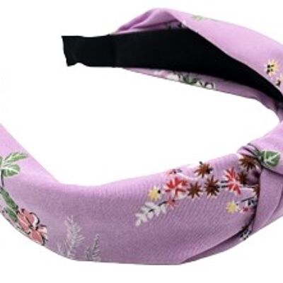 Pink Floral Twist Knot Headband