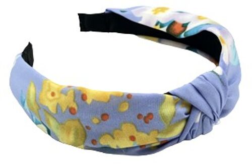 Blue floral Twist Knot Headband