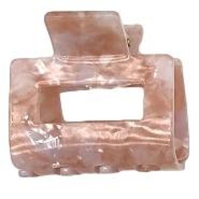 Pink Resin Rectangle Hair Claw
