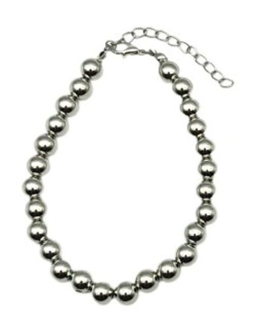 Silver Beaded Anklet