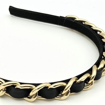 Gold and Black Chunky Chain Headband