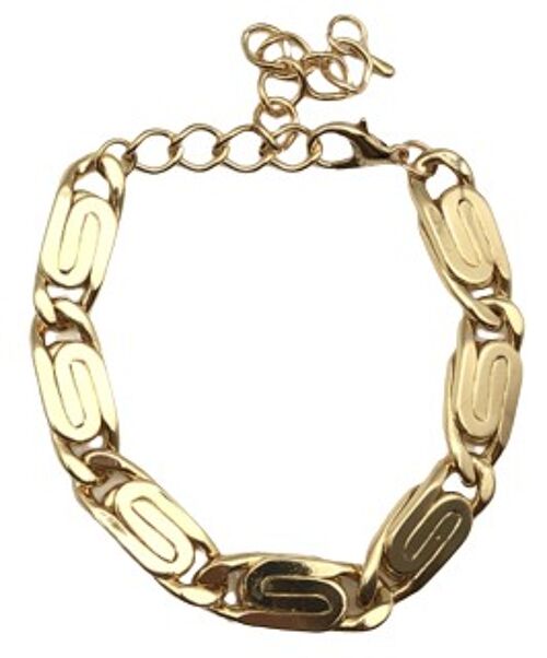 Gold Metal Swirl Design Bracelet
