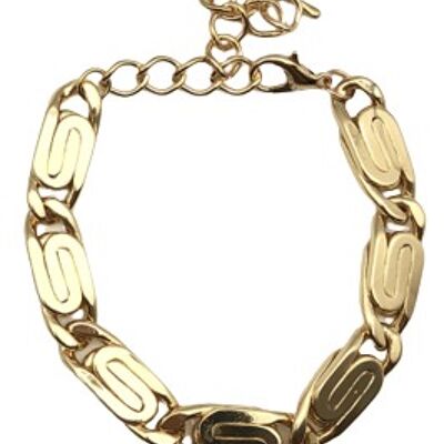 Gold Metal Swirl Design Bracelet