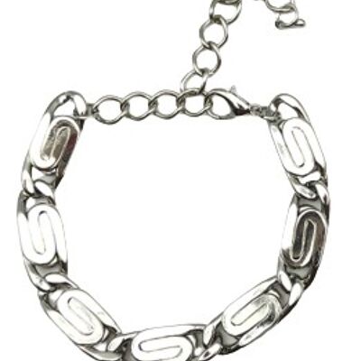 Silver Metal Swirl Design Bracelet