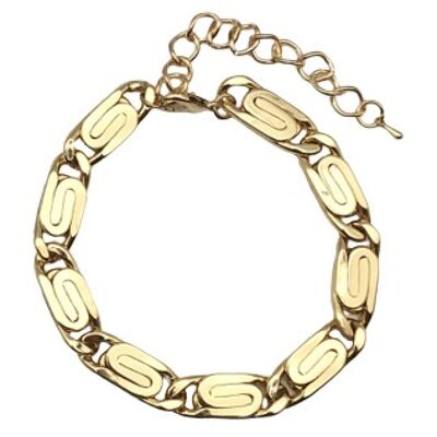 Gold Chunky Metal Swirl Link Anklet