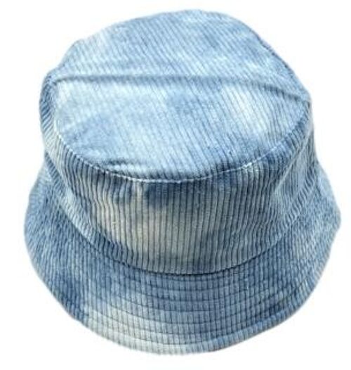 Tie Dye Denim Look Cord Bucket Hat