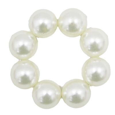 Pearls scrunchie - WHITE/PEARL