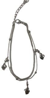 Heart Drop Anklet - SILVER