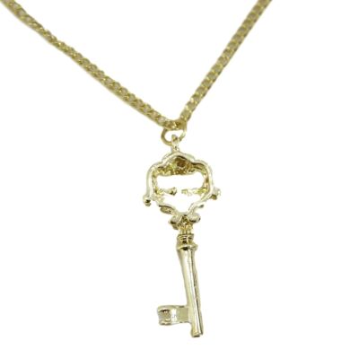 Gold Filigree Key Necklace