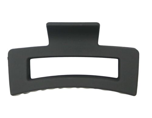 Black Plastic Coated Rectangle Hairclaw