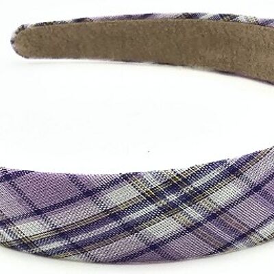 Purple Check Headband