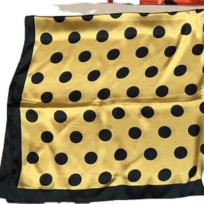 polka dot scarf - MUSTARD