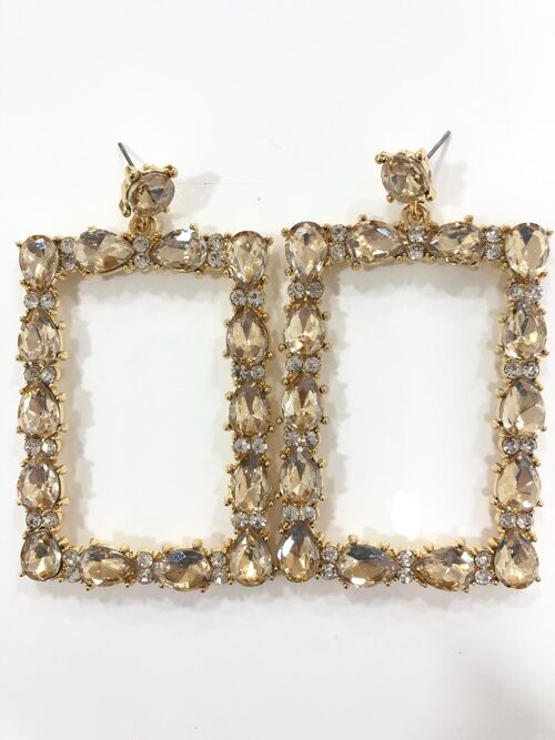 Square Diamante Earring