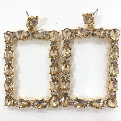 Square Diamante Earring